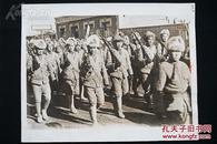 1932年中国抗日部队在天津日本日租界特大张原版老照片