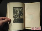 限量版，世界名著约1900年美国出版，雨果著《雨果作品集》版画插图 24开精装毛边本374页
