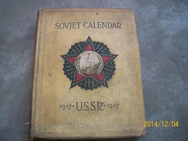 英文版：Soviet Calendar （1917-1947）苏联日历 八开精装本