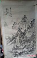 无锡知名画家江耀德《翠风飞瀑》 山水画一幅 1984 保真