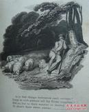 1817年 EDWARD YOUNG- NIGHT THOUGHTS   爱德华•扬著名长诗《夜思录》全小牛皮精装古董书 雕版大师R.Westall铜版画插图初版本 品相上佳