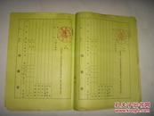 空白离婚证（男女联在一起），盖“长子县人民政府”红章，像70年代的