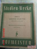 老乐谱  studien.werke   drei grosse duette  nr.489