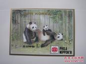 朝鲜1991年动物熊猫小型张原胶基本全品新票一枚(17)