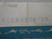 1975年9月安徽省贵池县殷汇中学各班干部一览表，及团支部干部名单（油印）