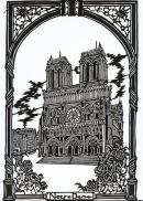 上世纪七八十年代 巴黎圣母院老剪纸1张 早年收藏国际书店出口创汇 Hand Made 保老保真 包快递