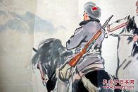 时期名家国画精品--山岭哨兵--蔡超款1974年】--绘画精--时代特色浓厚--原装裱---保老