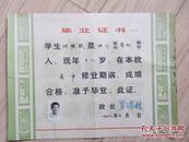 1978年上海长城中学毕业证书