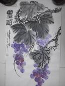 河北知名画家蔡海英一幅水墨小品“丰硕”60x33.5