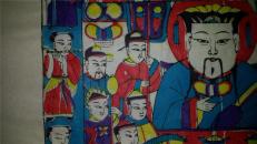 杨家埠木版年画版画大全之160*富贵满堂灶王45*68cm