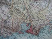 补图2 珍贵彩色地图1898年《山东及德属胶州详图》以不同颜色划分了德国控制区、英国控制区、待建铁路侵华史料