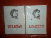 毛泽东思想万岁 第一、二册 油印本 有林彪题词