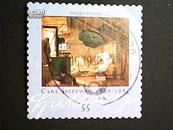 德国邮票·画家卡尔施皮韦格创作“穷诗人”1枚信