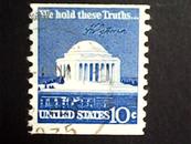 美国邮票·73年杰裴逊纪念馆1枚信