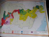 初中地理教学挂图（图73）：长江沿江地带主要农作物分布（尺寸：75x52厘米）