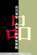 历代官制、兵制、科举制表释