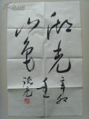 赵德亮：书法：湖光山色（赵德亮,笔名苦心，1958年生于山东济宁，自幼酷爱书画艺术，精草书，通篆、行、篆刻、兼攻书法理论、国画、书法鉴赏。作品分别参加国际和平杯、明星杯、金陵杯、黄山颂杯滕王阁杯等大奖赛并获奖，以及国家、省、市级大展大赛，现为中国王羲之基金会会员，国际书画学会会员，中国书法家协会会员，中外书画艺术家画廊、高级书画师、书画鉴赏家。）（带简介）