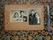 解放初期武汉两位青年结婚照片2张 其母亲为清末民初武汉望族（曾毕业于民国初年湖北省立女子师范学校）  包快递