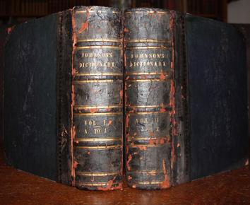 1832 Samuel Johnson English Dictionary 2 Volumes English Language约翰逊大辞典