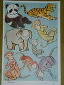 小学低年级数学教学情境挂图38（32）：动物园剪贴图片（3）冯春扬画