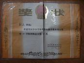 1993年哈尔滨市道里区教育委员会体育运动委员会奖状52.5*37.5！