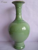 青釉单色釉花瓶 青花瓷老瓷古瓷陶瓷瓷器瓷片纹变釉摆件古董古玩