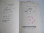 民国外文原版 32开精装本 外文签名 le pain quotidien 1903-1906  1934年350页