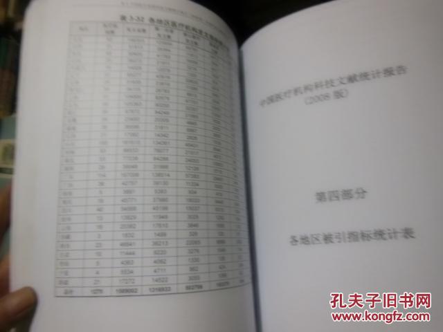 中国医疗机构科技文献统计报告（2008年版）