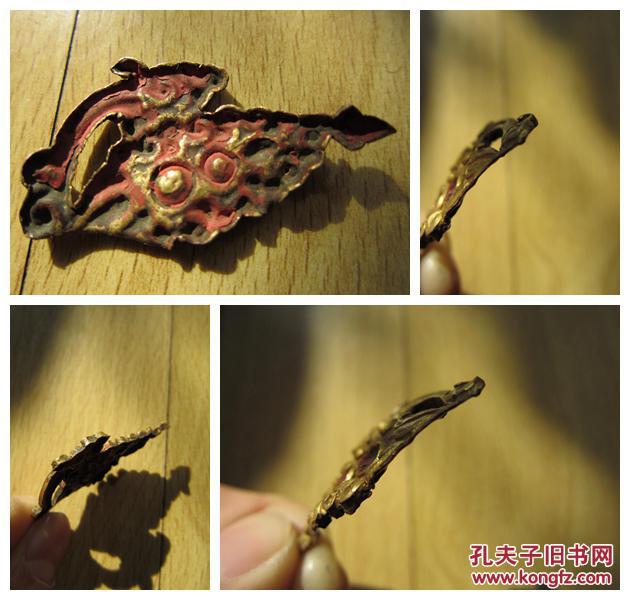 藏民族风格饰品饰件古代手工工艺品 铜鎏金