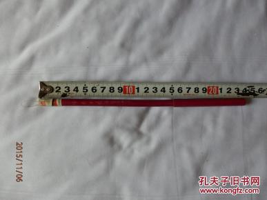 老毛笔：7-80年代左右浙江省善琏湖莫蓉湖笔厂出品：锦云中楷一支！竹笔套！小楷利器，时下好用的小楷笔不多见！