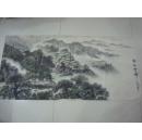 手绘国画C3:69.5*138约厘米，湖南省书画家王小红作品..