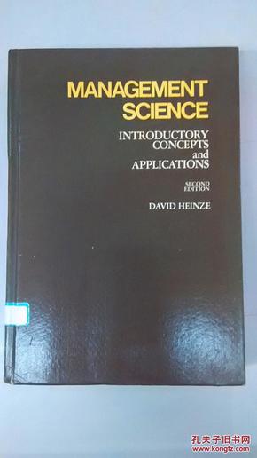 [英文原版]Management Science：Introductory Concepts and Applications（Second Edition）  管理学：概念和应用入门（第2版，精装）