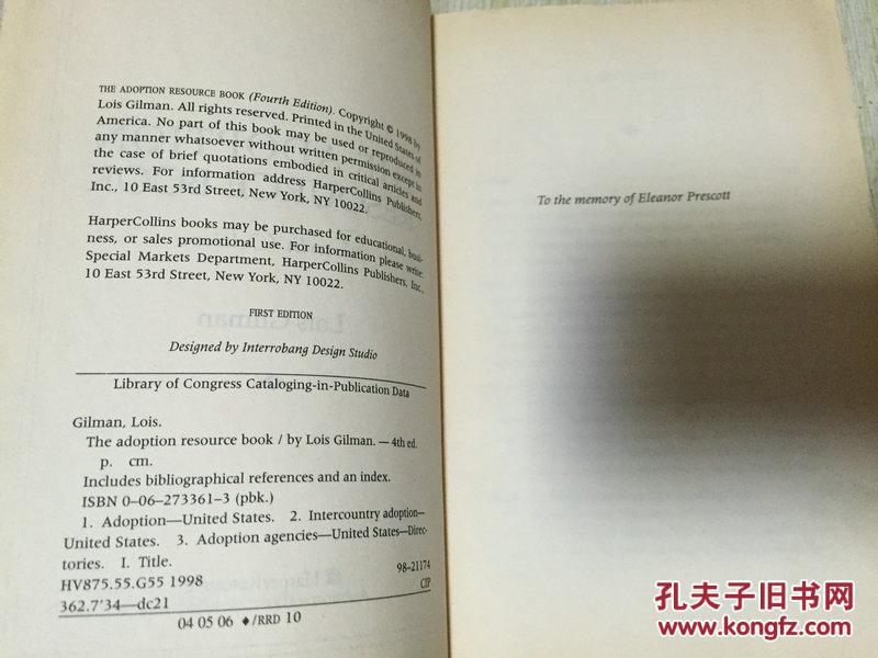The Adoption Resource Book【英文原版】