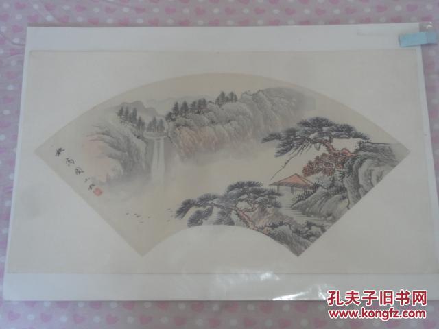 《小画 扇面 秋高图》
