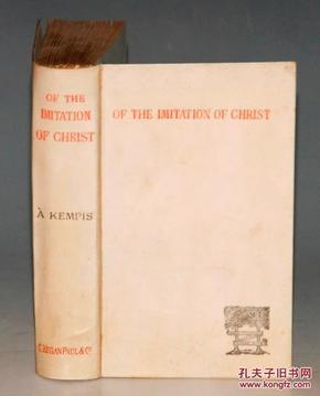 1881年Thomas a Kempis- Of The Imitation Of Christ –  耿稗思《圣经之：师主篇》(基督四书)全白犊皮装桢善本 日本犊皮纸印制 配补彩色插图 品佳