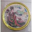 老铁皮中药包装盒.天女散花图.