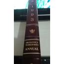 Britannica  Book  Of   The  Year  1993《大不列颠百科年鉴》豪华皮面精装版。