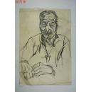 JVZD15011462金鸿钧之子、当代著名工笔画家 金瑞（1973-）人物素描一幅 （尺寸38*26cm 约0.9平尺）