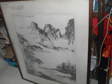 著名芜湖籍书画家陶将山水画一张：吴江舟济（58X68)【永久保真】