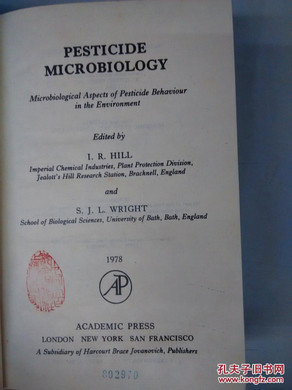 [英文原版影印]Pesticide Microbiology农药微生物学（精装）