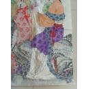 阎文才（闻墨、岩松）：画：东方双丽（白山市硬笔书法家协会理事，中华英模文化促进会理事。中国书画名家研究会副理事长，中国青少年艺术大赛评委。）