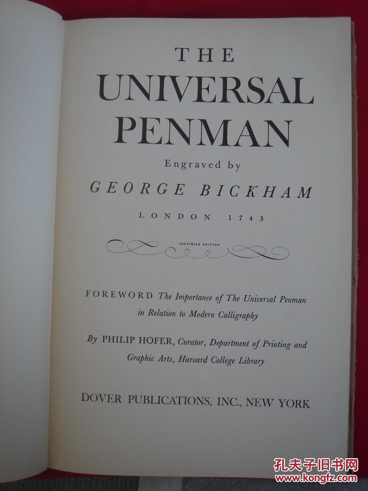 THE UNIVERSAL PENMAN【外文 花体字 画册】 212种 1941年版