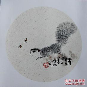 津派花鸟名家、升值潜力巨大，天津静海美协副主席刘旭东花鸟平尺圆光4