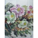 刘振通：画：艳冠群芳（带原作邮寄信封及简介）（参展作品）（刘振通，2000年退休，北京昌平区人，2007年进入昌平区文化馆学习书画。作品多次参展并获奖。现为中国艺术家协会会员，中国书画家协会会员和一级美术师称号，中国艺术家协会常务理事，中国书画家协会常务理事，中国老年学会研究员。）