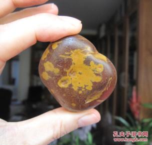 天然奇石图案石马达加斯加玛瑙籽料原石挂件吊坠收藏品：芝麻官