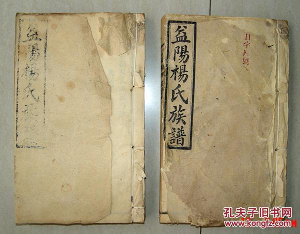 益阳杨氏族谱 卷末上 卷末下共存二册 民国(长27cm宽16.5cm)