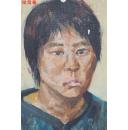 JVZD150114157金鸿钧之子、当代著名工笔画家 金瑞（1973-）人物布面油画作品一幅 （尺寸26*19cm）