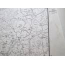 ***收藏华东人民解放军总部测绘室1949年再版地图（安徽、浙江泗安镇）（55cm乘以29cm)