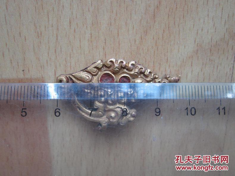 藏民族风格饰品饰件古代手工工艺品 铜鎏金