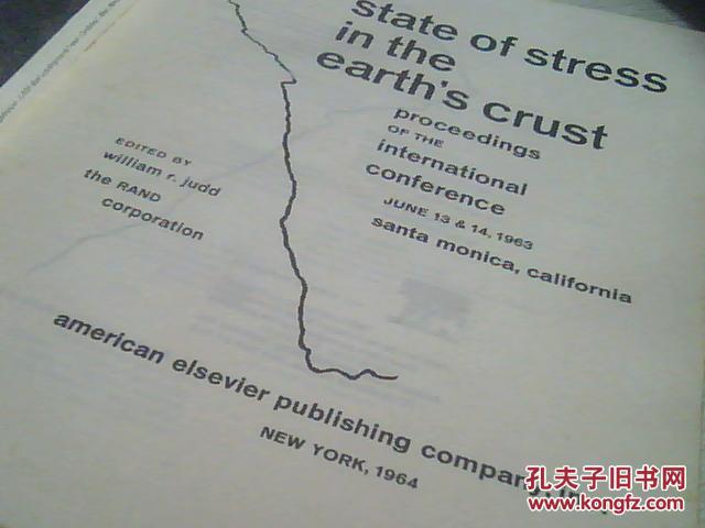 state of stress in the earth's crust ，地壳的应力状态，英文原版.